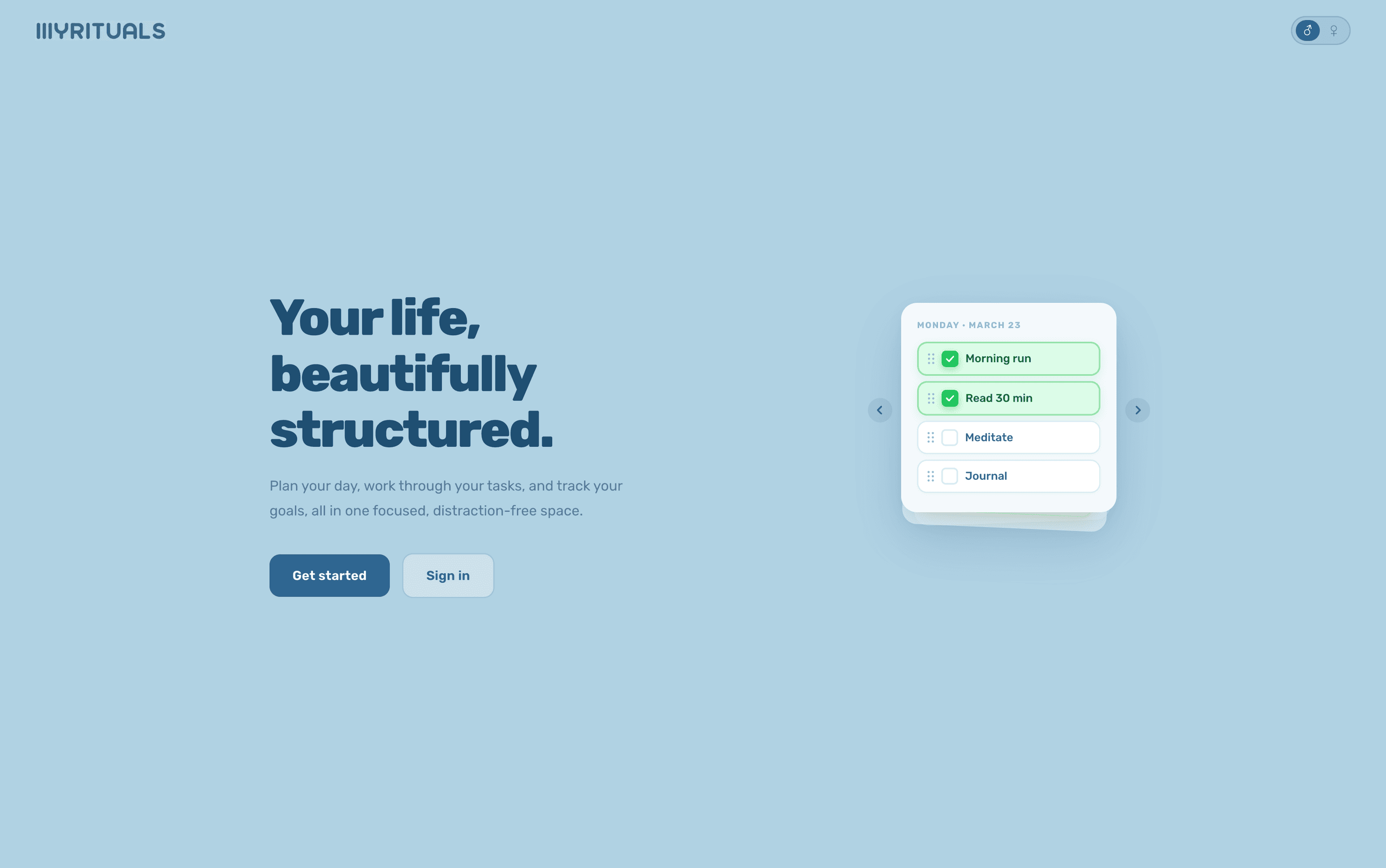 MyRituals screenshot 1