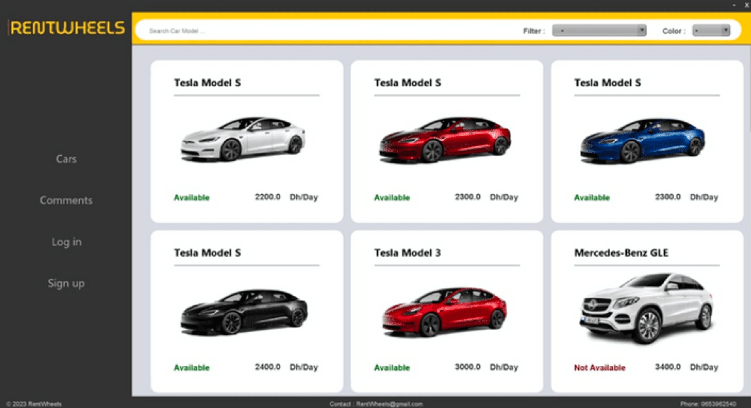 RentWheels screenshot 2